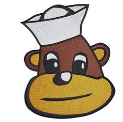 Sailor Monkey - 4x4 monkey detailed embroidery design for Kids Backpacks