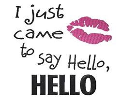hello detailed machine digital embroidery - Say Hello perfect for Dining Napkins