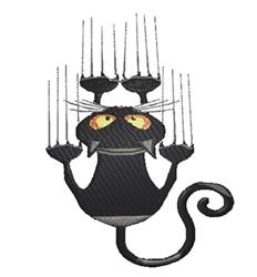 Scared Cat - 5x7 kitten detailed machine embroidery design perfect for Holiday Decor
