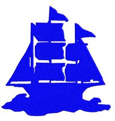 beginner-friendly ship machine embroidery pattern - Ship 2 for Nautical Themed Parties