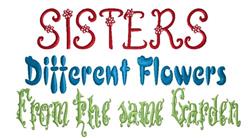 detailed sister machine embroidery pattern - Sisters for decorative pillow covers