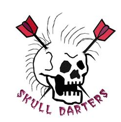 skull detailed machine digital embroidery - Skull Darters perfect for Hoodies