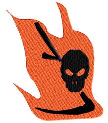 Skull - 4x4 skull detailed machine embroidery design perfect for reusable tote bags