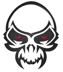 beginner-friendly skull machine embroidery pattern - Skull for reusable tote bags