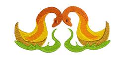 Small Ducks - 5x7 bird beginner-friendly embroidery design for patchwork quilt blocks