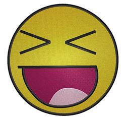 Smiley Face - 6x10 face detailed machine embroidery design perfect for Wall Art