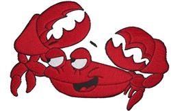 crab detailed machine embroidery - Smiling Crab perfect for patchwork quilt blocks