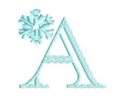 snowflake quick stitch machine embroidery - Snowflake Monogram A for Holiday Pillows
