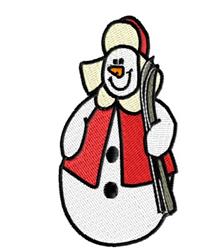 Snowman - 4x4 snowman detailed machine embroidery design perfect for reusable tote bags