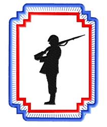 Soldier - 5x7 soldier detailed machine embroidery design perfect for reusable tote bags
