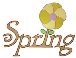 detailed spring flower machine embroidery pattern - Spring Flower for reusable tote bags