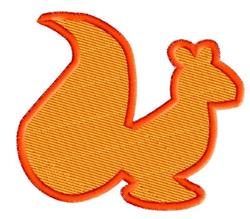 silhouette detailed machine embroidery - Squirrel Silhouette for reusable tote bags
