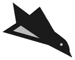 beginner-friendly plane machine embroidery pattern - Stealth Plane for decorative pillow covers