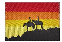 scene detailed machine embroidery - Sunset Scene perfect for patchwork quilt blocks