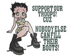detailed troop machine embroidery pattern - Support Our Troops for decorative pillow covers