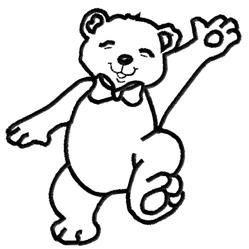 beginner-friendly bear machine embroidery pattern - Teddy Bear for reusable tote bags