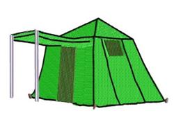 Tent - 5x7 tent detailed machine embroidery design perfect for Picnic Blankets