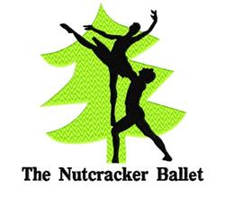 tree detailed machine embroidery - The Nutcracker Ballet perfect for kitchen tea towels