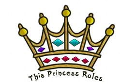 detailed rule machine embroidery pattern - This Princess Rules for decorative pillow covers