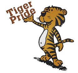 detailed tiger machine digital embroidery pattern - Tiger Pride perfect for Backpacks