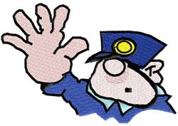 cop detailed machine embroidery - Traffic Cop perfect for Educational Materials