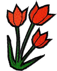 tulip beginner-friendly machine embroidery - Tulips perfect for patchwork quilt blocks