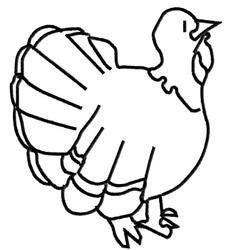 Turkey - 5x7 bird beginner-friendly machine embroidery design for Tablecloths