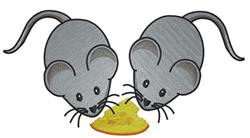 mice detailed machine digital embroidery - Two Mice perfect for reusable tote bags