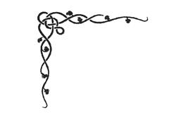 Vine Border - 4x4 leaf quick stitch machine embroidery design for Table Cloths