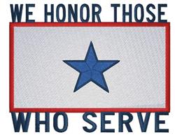 star detailed machine digital embroidery - We Honor perfect for reusable tote bags