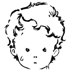 beginner-friendly boy machine embroidery pattern - Weeping Boy for decorative pillow covers