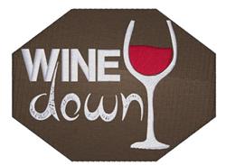 down detailed machine digital embroidery - Wine Down perfect for patchwork quilt blocks