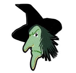detailed halloween witch machine embroidery pattern - Witch Head for kitchen tea towels