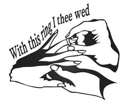 With This Ring - 6x10 ring detailed machine embroidery design for Ceremony Programs