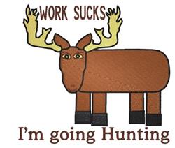 reindeer detailed machine embroidery - Work Sucks perfect for decorative pillow covers