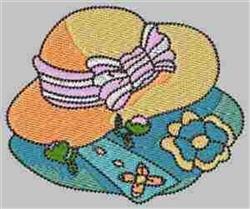 Sun Hat - 4x4 sunflower detailed machine embroidery design perfect for Beach Bags