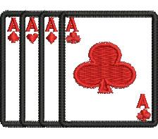 Ace Flush - 4x4 heart beginner-friendly machine embroidery design for Tablecloths