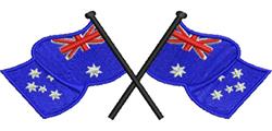 Australian Flags - 5x7 star detailed machine embroidery design for Event Banners