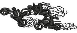 quick stitch biker machine embroidery pattern - Bikers perfect for reusable tote bags