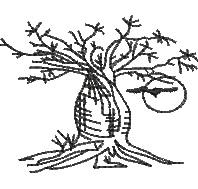 quick stitch tree machine embroidery pattern - Boab Tree perfect for Garden Decor
