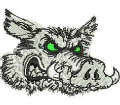 detailed boar machine digital embroidery pattern - Boar perfect for Rustic Decor