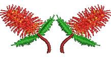 Bottlebrush - 4x4 bottlebrush quick stitch embroidery design for Kitchen Linens