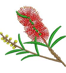 bottlebrush beginner-friendly machine embroidery - Bottlebrush for kitchen aprons