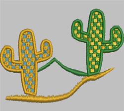 cacti detailed machine digital embroidery - Cacti perfect for Home Textiles