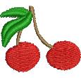 Cherries - 4x4 cherrie quick stitch machine embroidery design for cute baby onesies