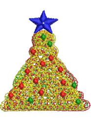 beginner-friendly christmas tree machine embroidery pattern - Christmas Tree for reusable tote bags