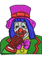 clown detailed machine digital embroidery - Clown perfect for Party Favors