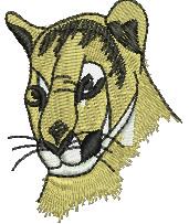 cougar beginner-friendly machine embroidery - Cougar perfect for reusable tote bags