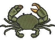 beginner-friendly crab machine embroidery pattern - Crab perfect for Beach Bags
