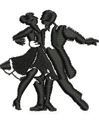 beginner-friendly couple machine embroidery pattern - Dancing Couple for Event Banners